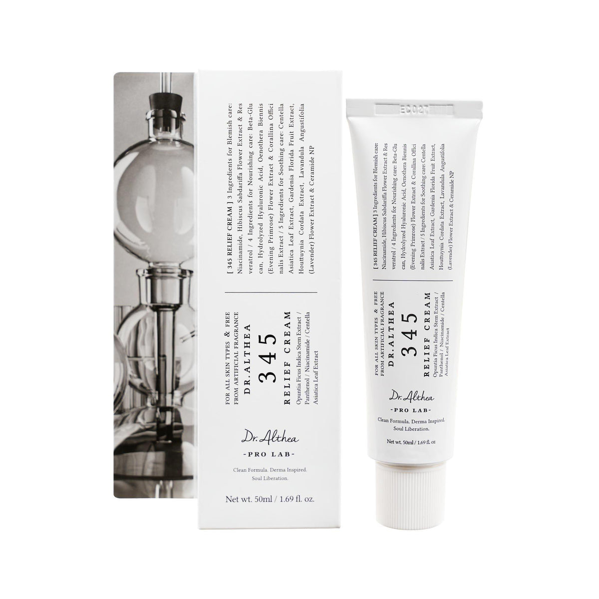 Dr.Althea 345 Relief Cream | Korean Moisturizer for Sensitive & Acne-Prone Skin | 50ml